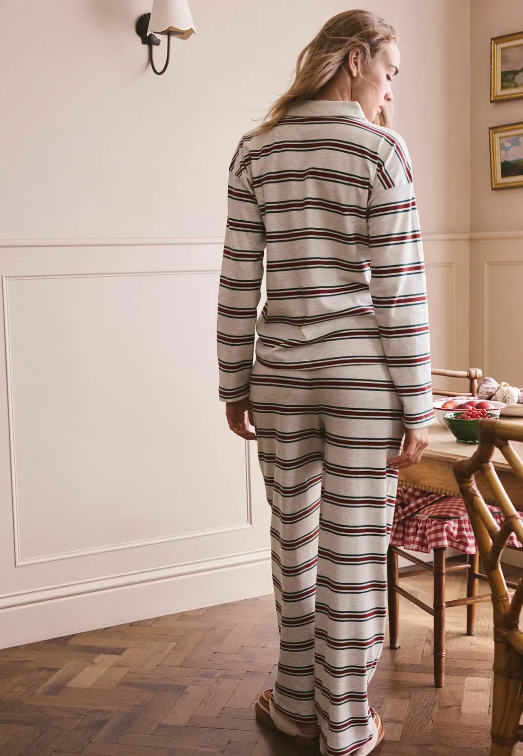Пижамный комплект с длинными рукавами для регби - пижамный комплект Next, Grey Stripe — фото 3