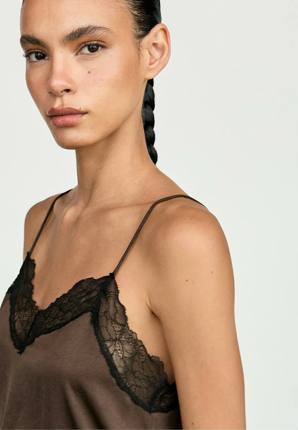 Топ Massimo Dutti, Dark Brown — фото 4