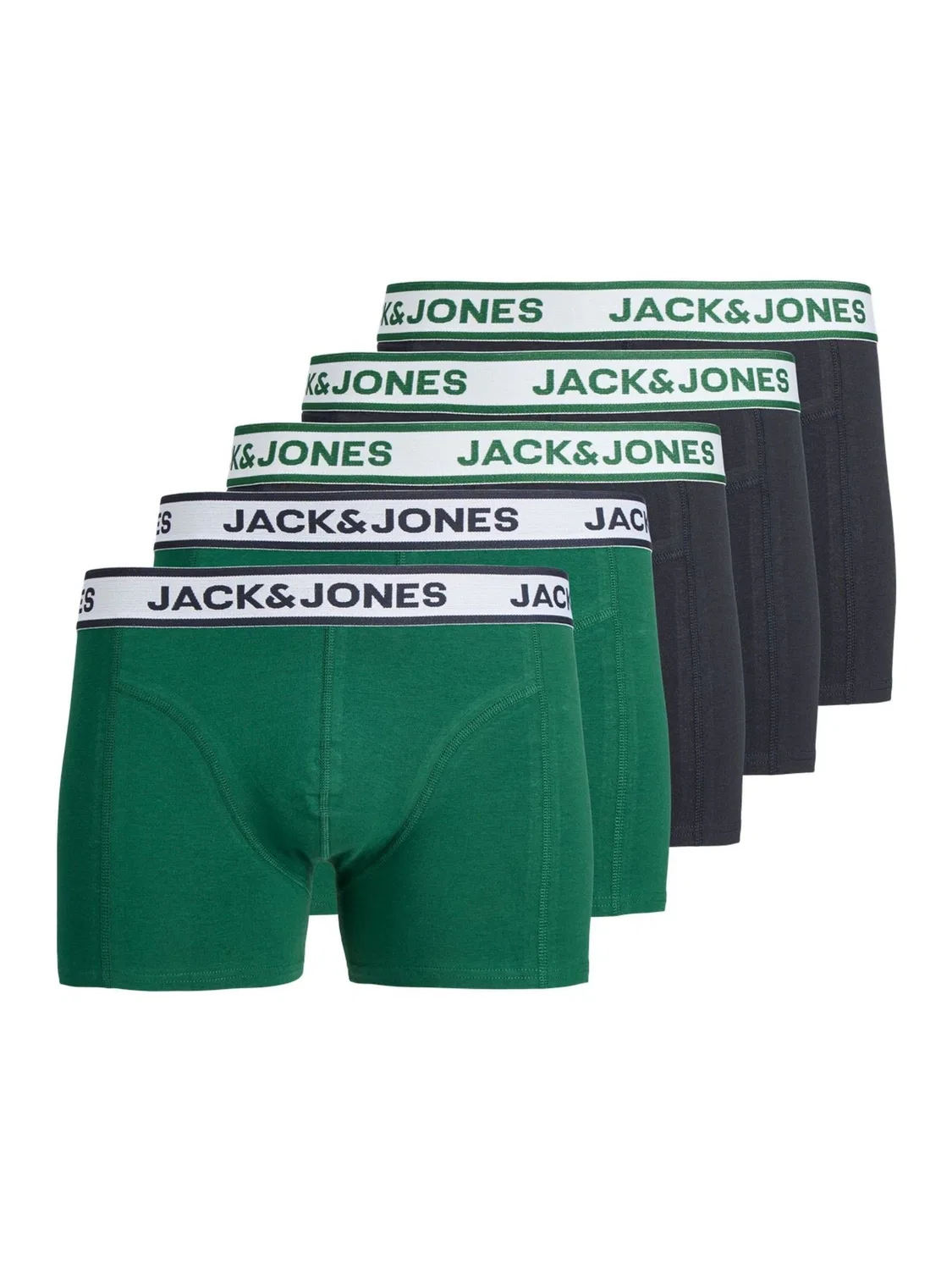 Трусы JACK & JONES JUNIOR 5 Pack, зеленый