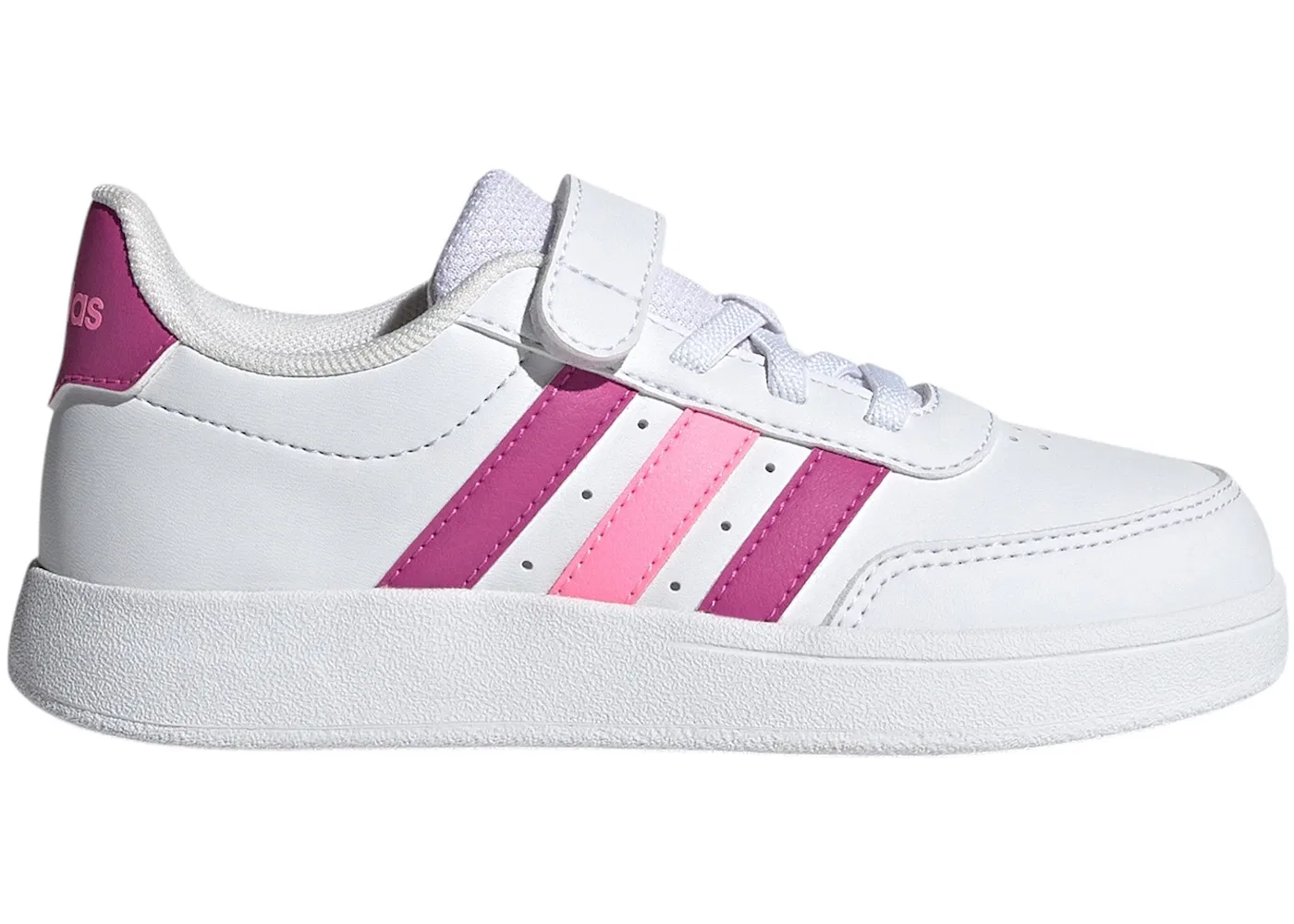 Детские кроссовки с закрытой пяткой Adidas Breaknet 2.0, Cloud White Lucid Fuchsia Beam Pink