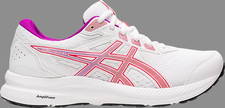 Кроссовки wmns gel contend 8 'white red alert' Asics, белый - фото