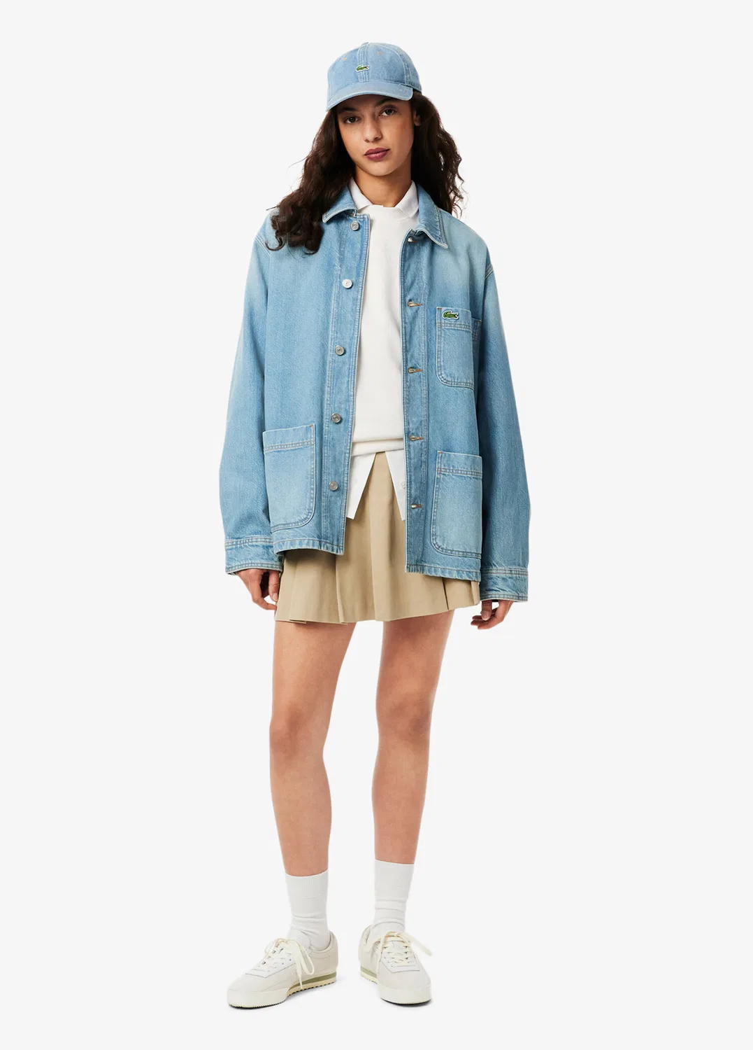 Свитшот женский Lacoste Relaxed Fit, белый — фото 4