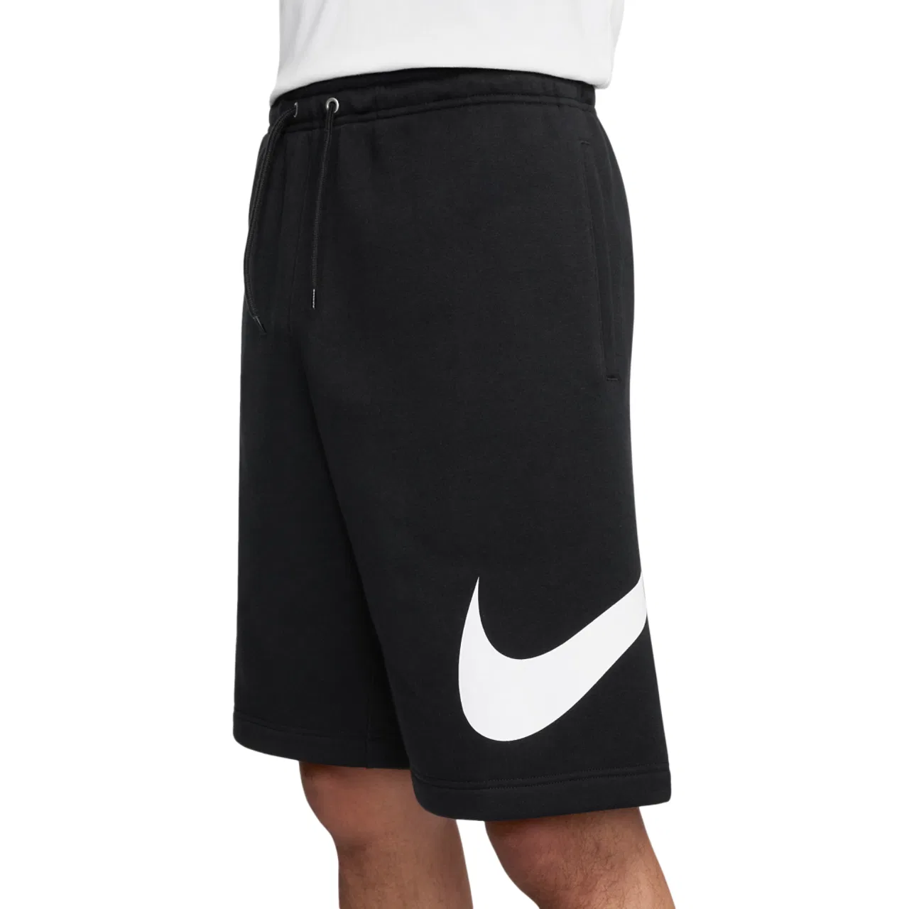 Мужские шорты Solo Swoosh Nike, белый/черный — фото 3