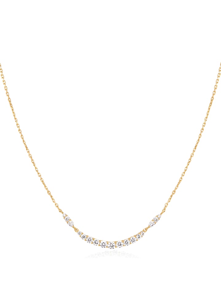 

Ania Haie Серебряное колье «Дуга» с паве из золота