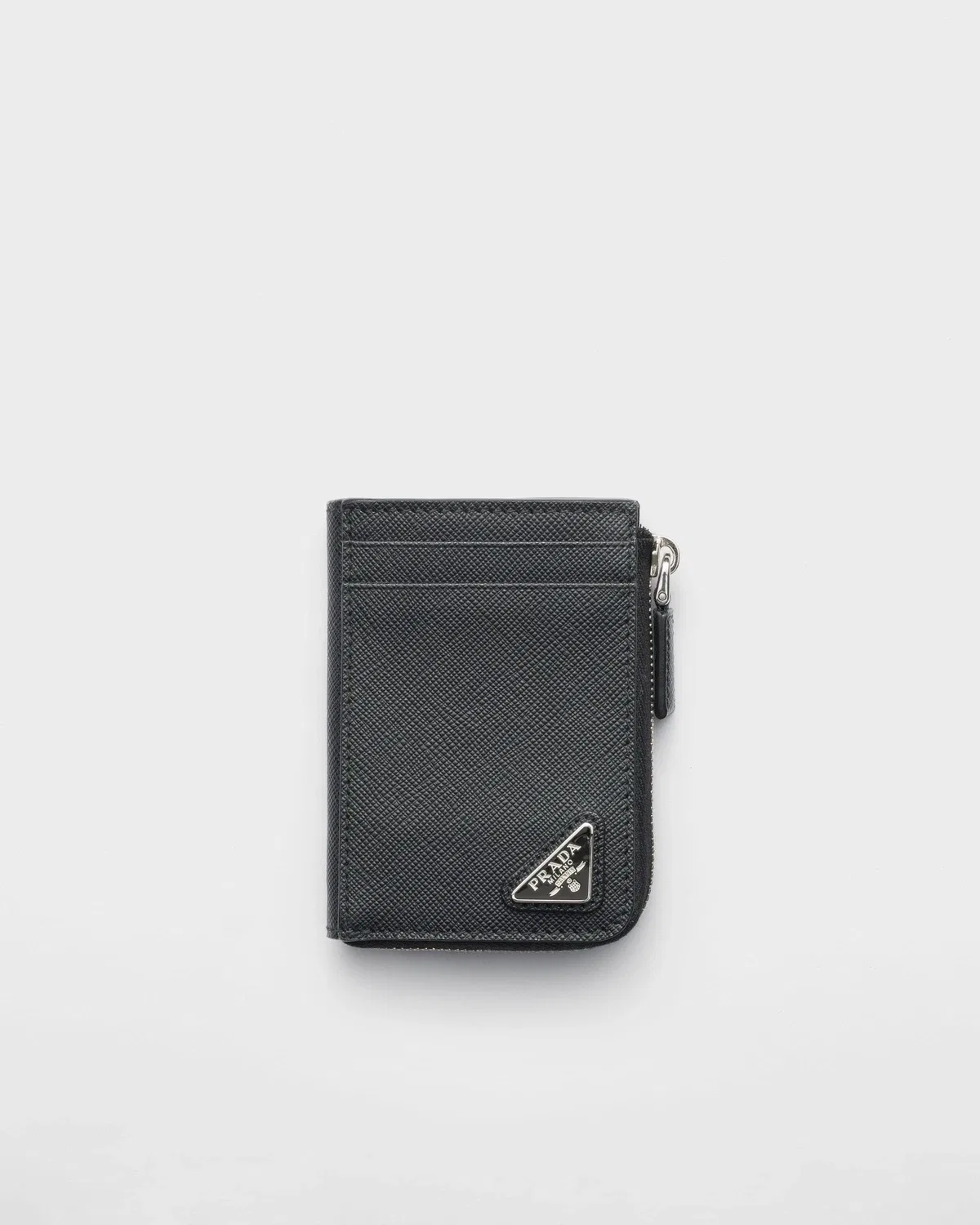 Визитница из кожи Saffiano Prada, черный