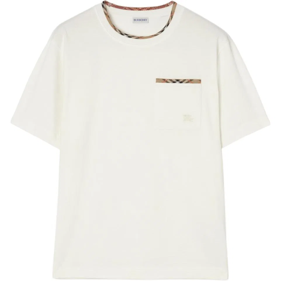Мужская футболка свободного кроя с принтом Chalk White Burberry, Chalk White
