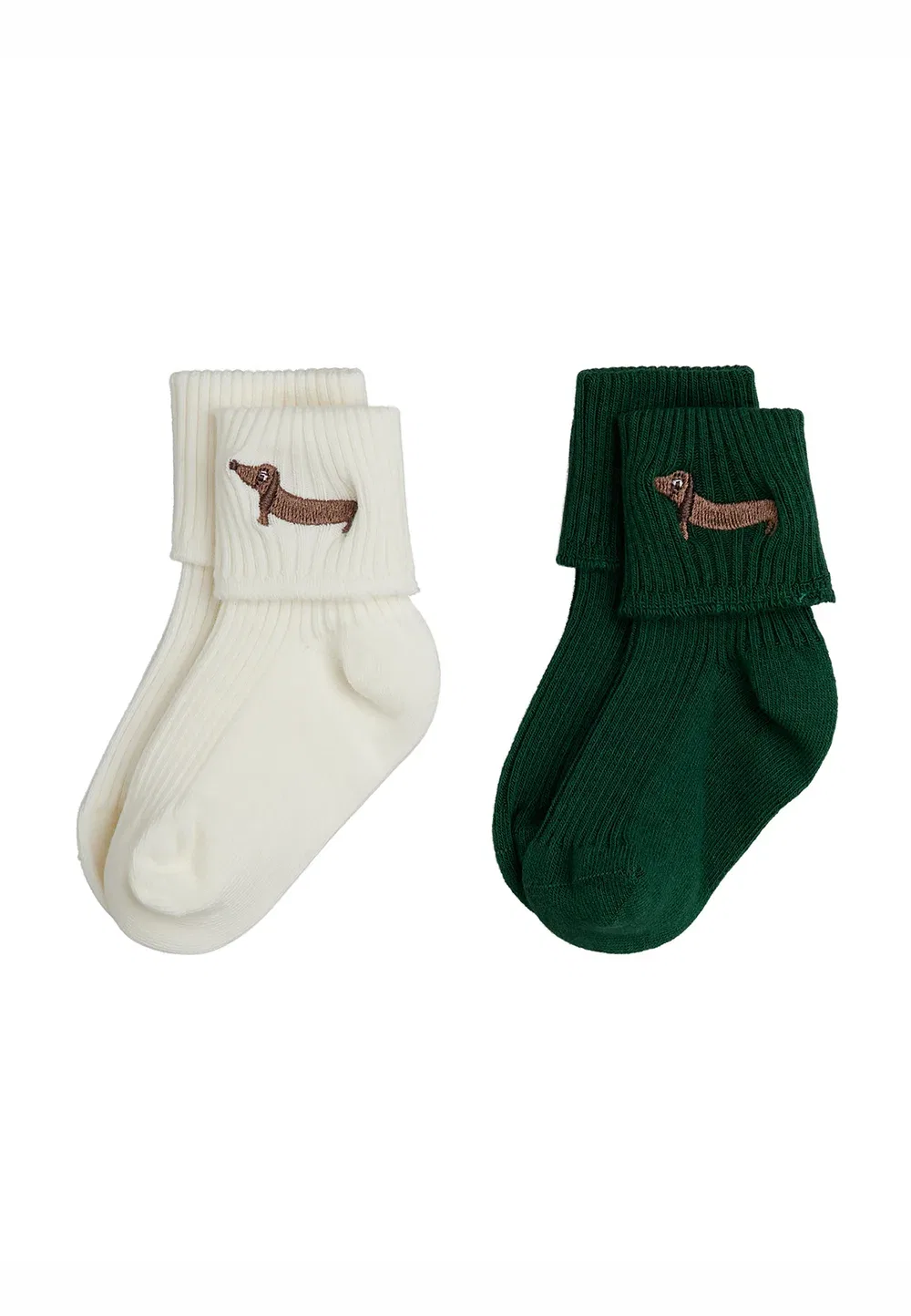 Комплект из 2 пар носков унисекс Mini Rodini, Black/White