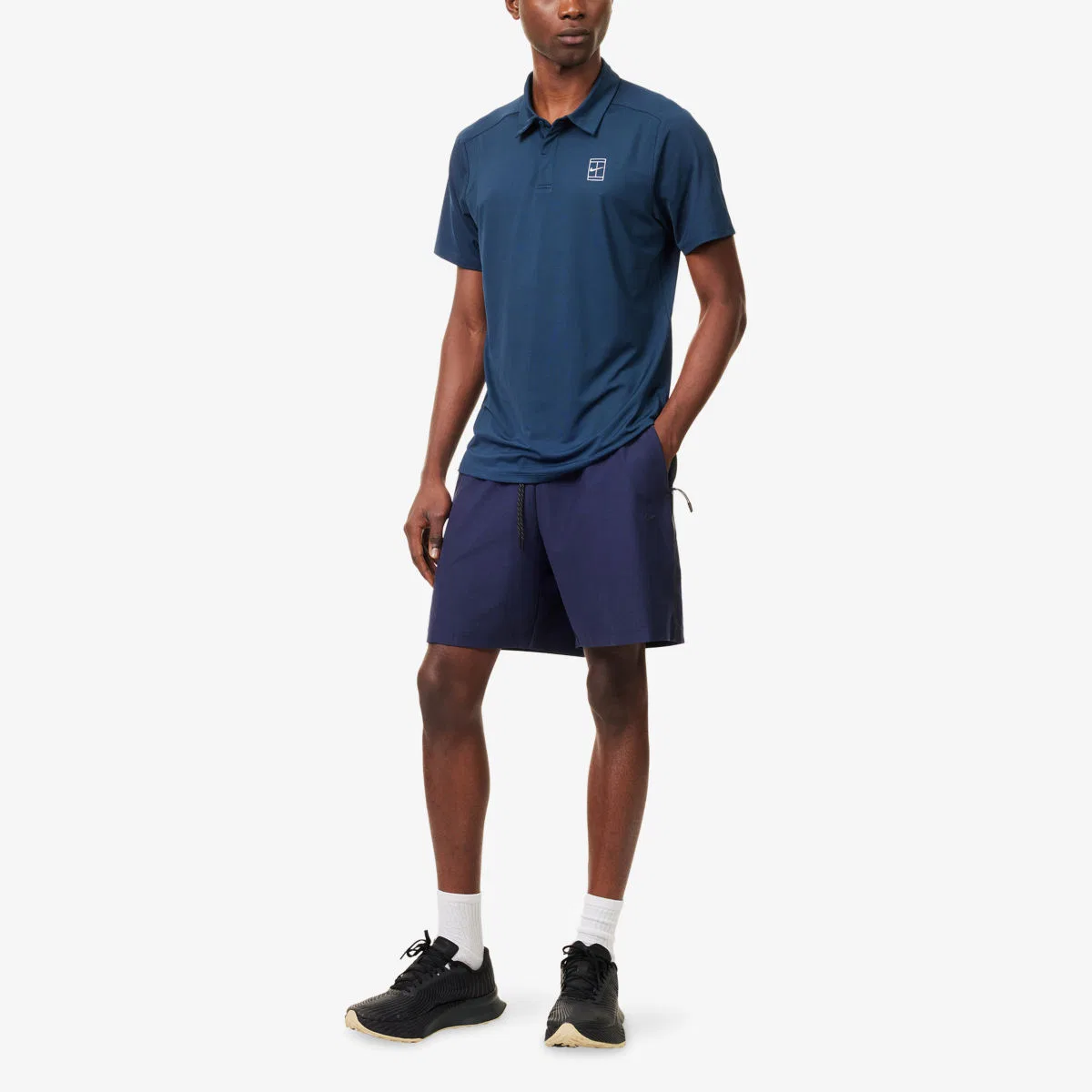 Поло из тканого материала Dri-fit для тенниса Nike, белый — фото 2