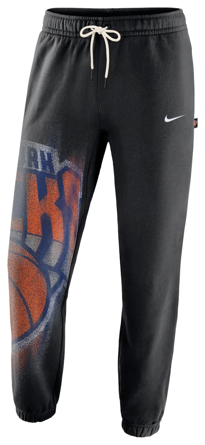 Мужские спортивные штаны из флиса Knicks Basketball Icon Nike, бело-черный — фото 3
