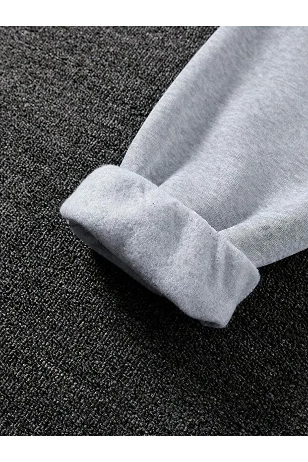 Детские спортивные штаны для мальчиков утепленные Famel, Black Gray — фото 4