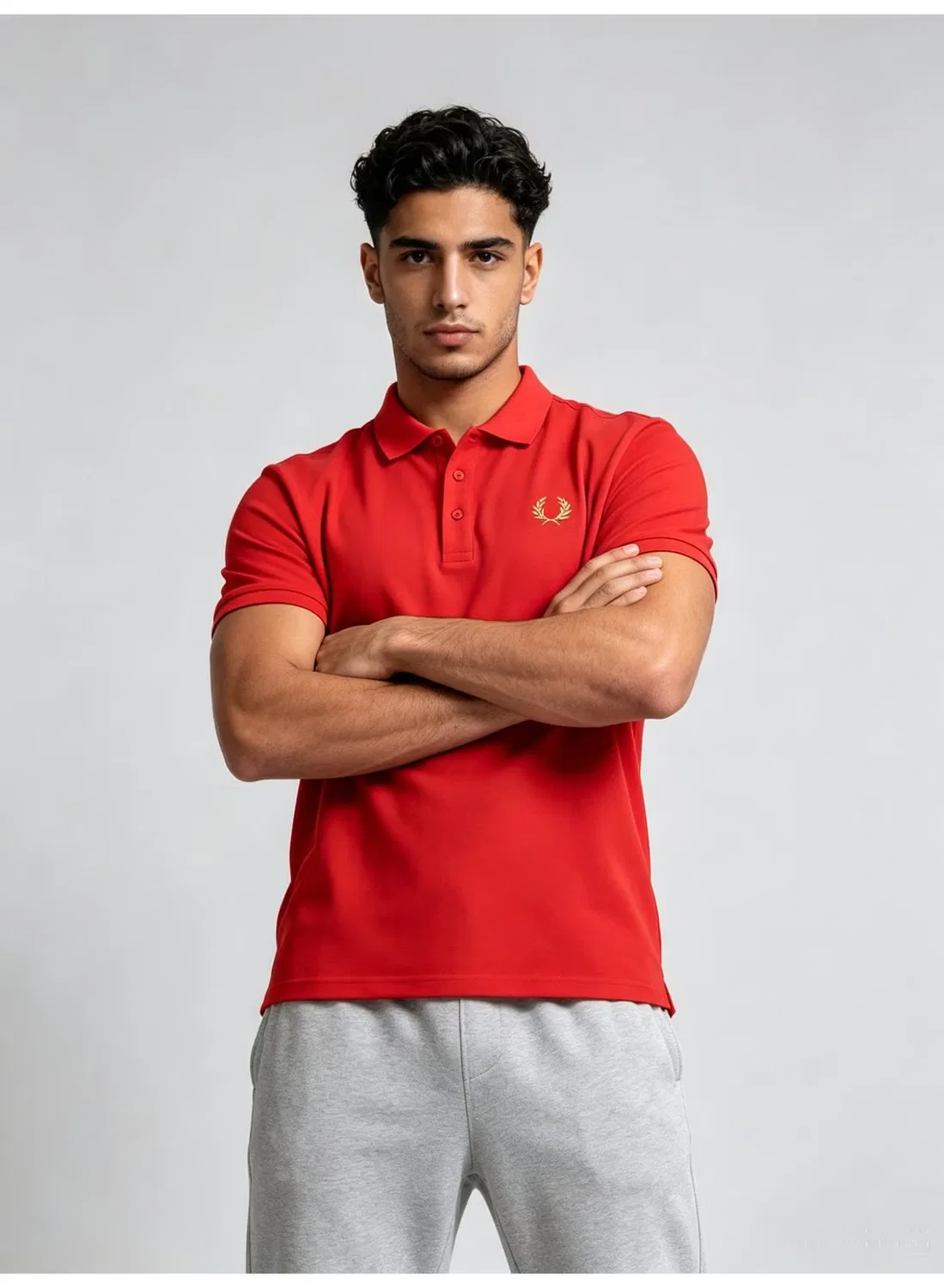 Поло с коротким рукавом Fred Perry, красный