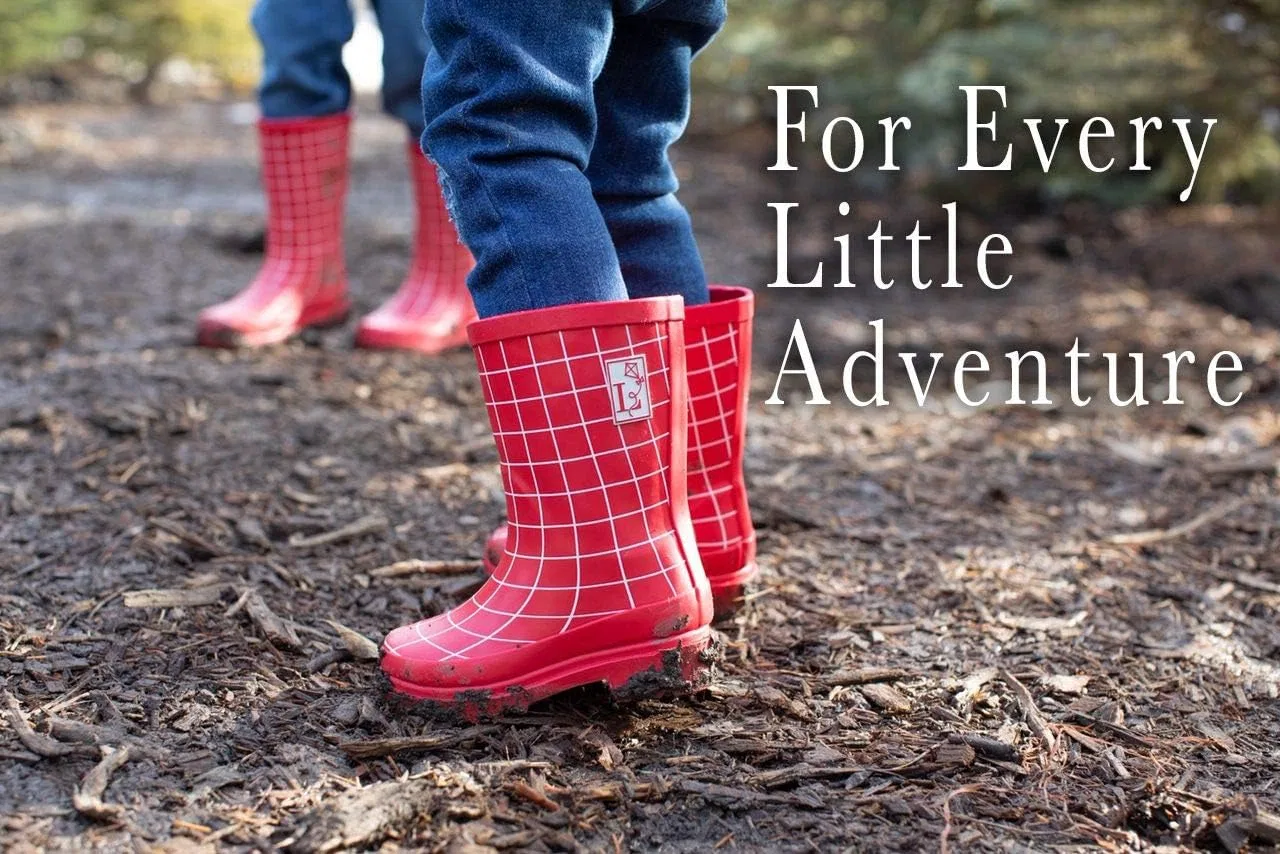 Детские сапоги для девочек водонепроницаемые London Littles Fun London Littles, Inc., Red — фото 4
