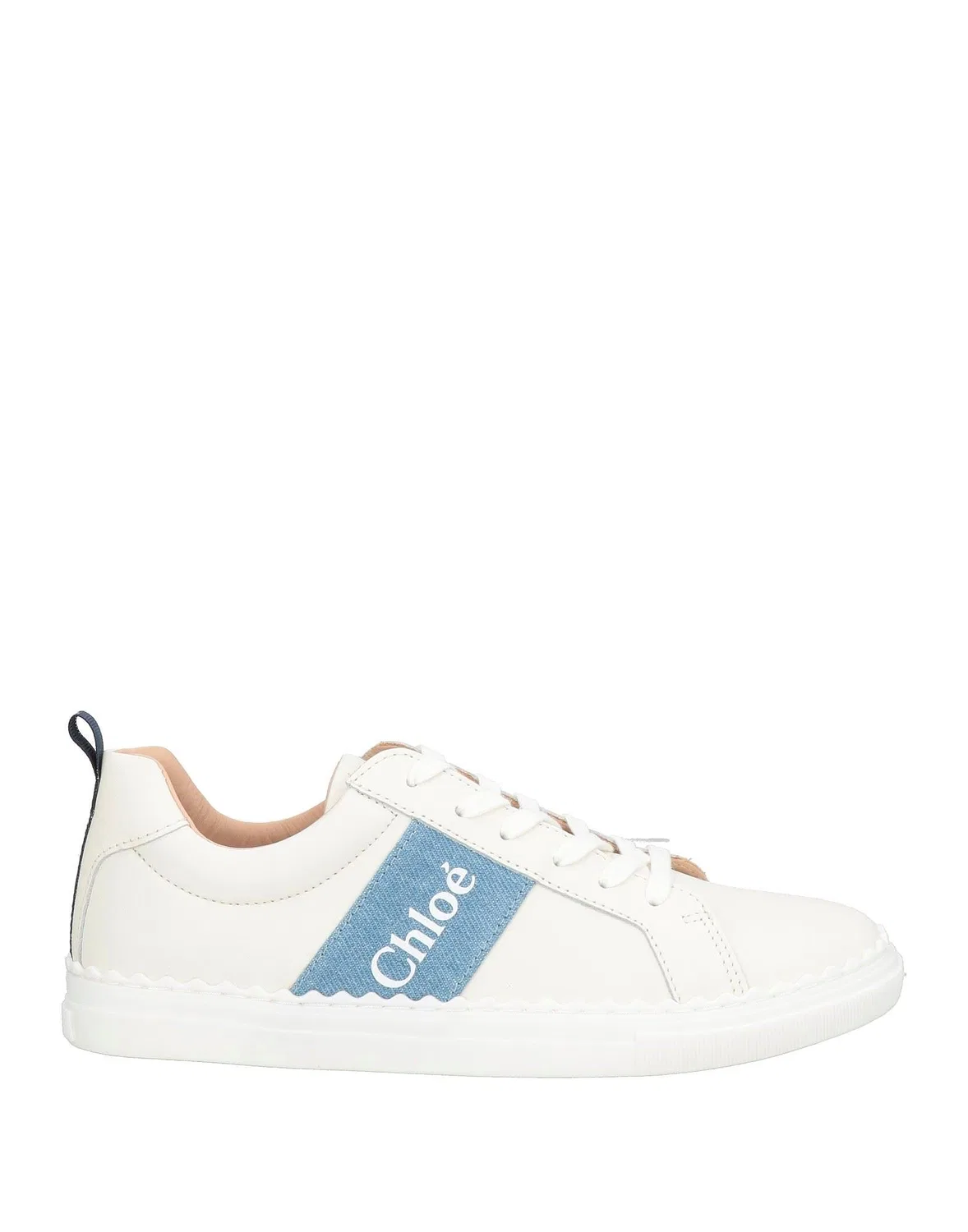 Кроссовки кожаные Chloé, белый