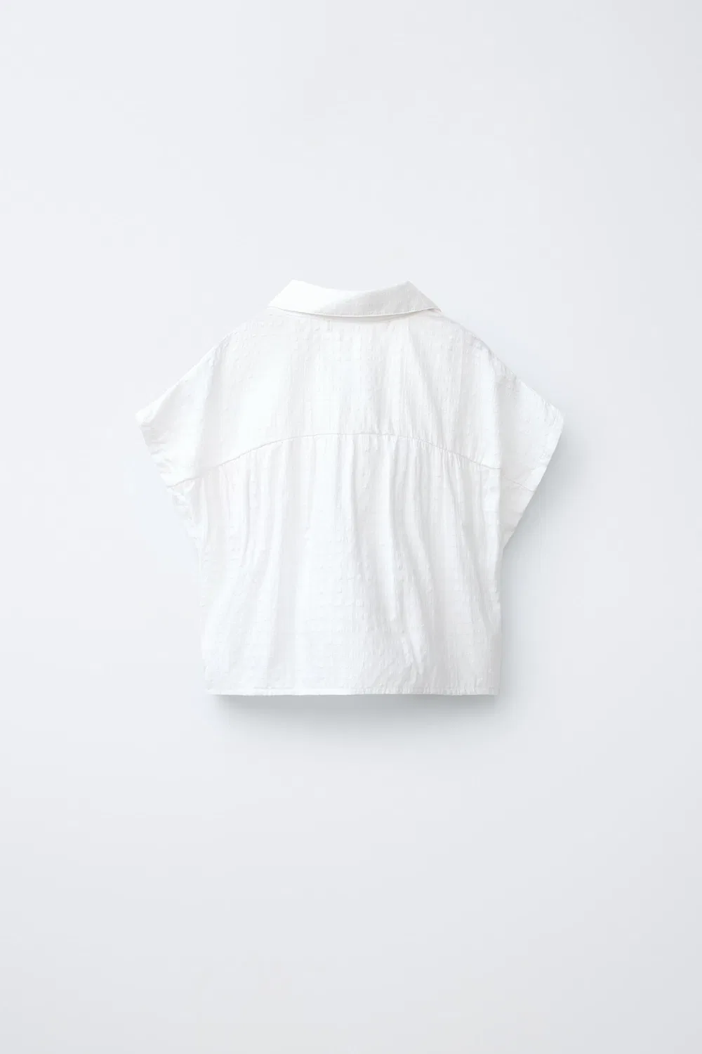 Рубашка с узлом и нашивкой в виде сердца ZARA, Oyster-White — фото 2