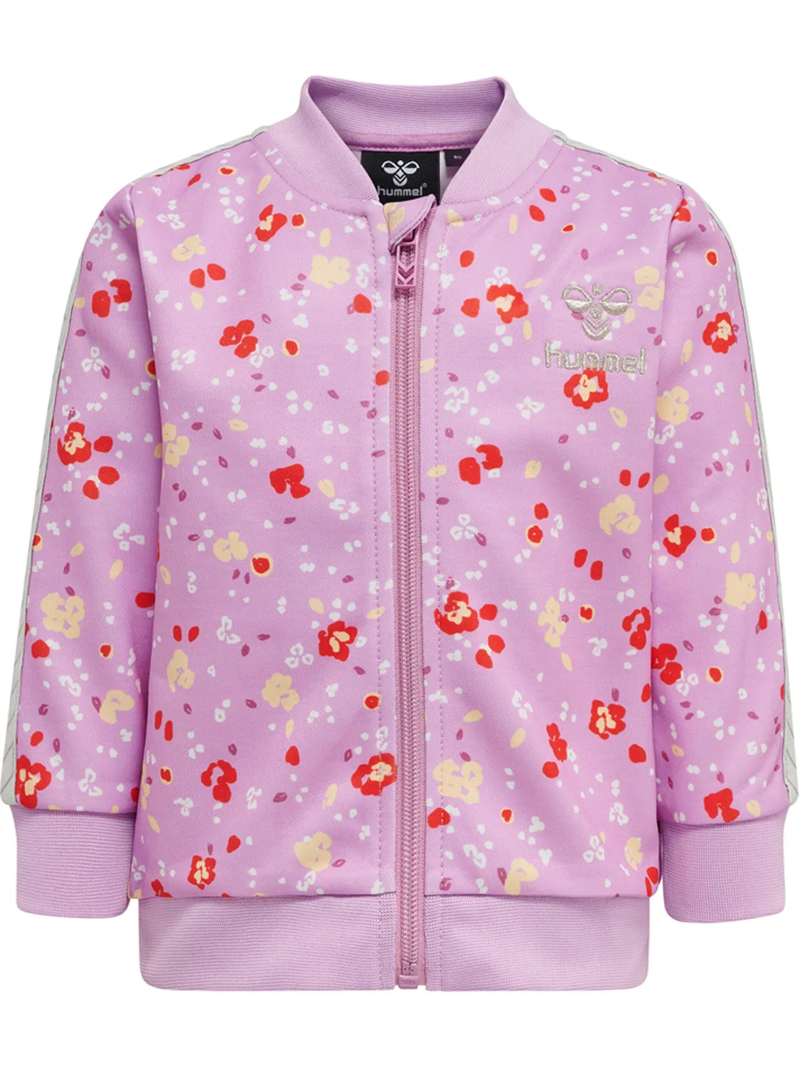 Детская куртка на молнии с цветочным принтом Hmlnica Hummel, Blasses Bonbonrosa