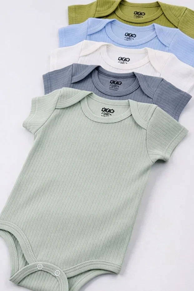 Детское боди для новорожденных хлопковое набор 5 шт Efu Baby, Multicolor — фото 2