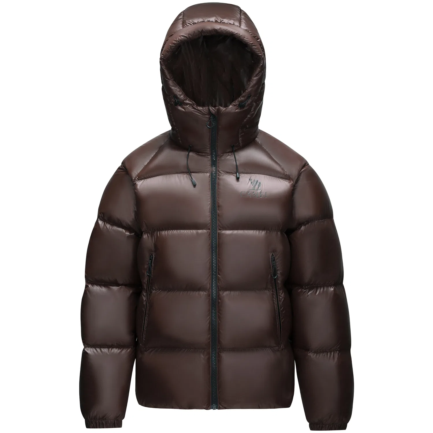 Детский пуховик с принтом Warm Fleece Collection CAMEL, Dark Coffee