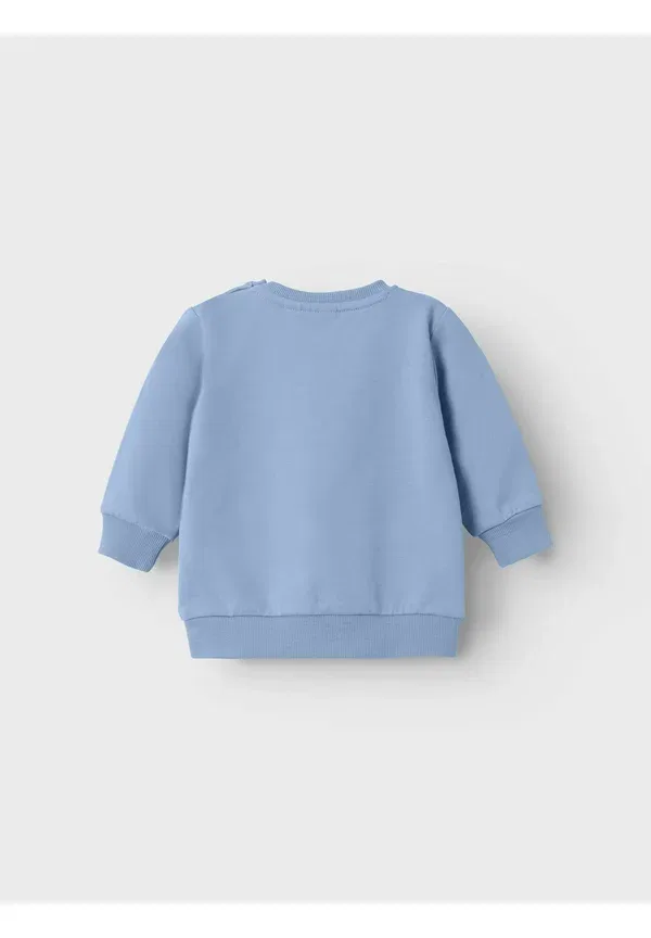 Свитшот с принтом Regular fit Name It Chambray blue, синий — фото 2