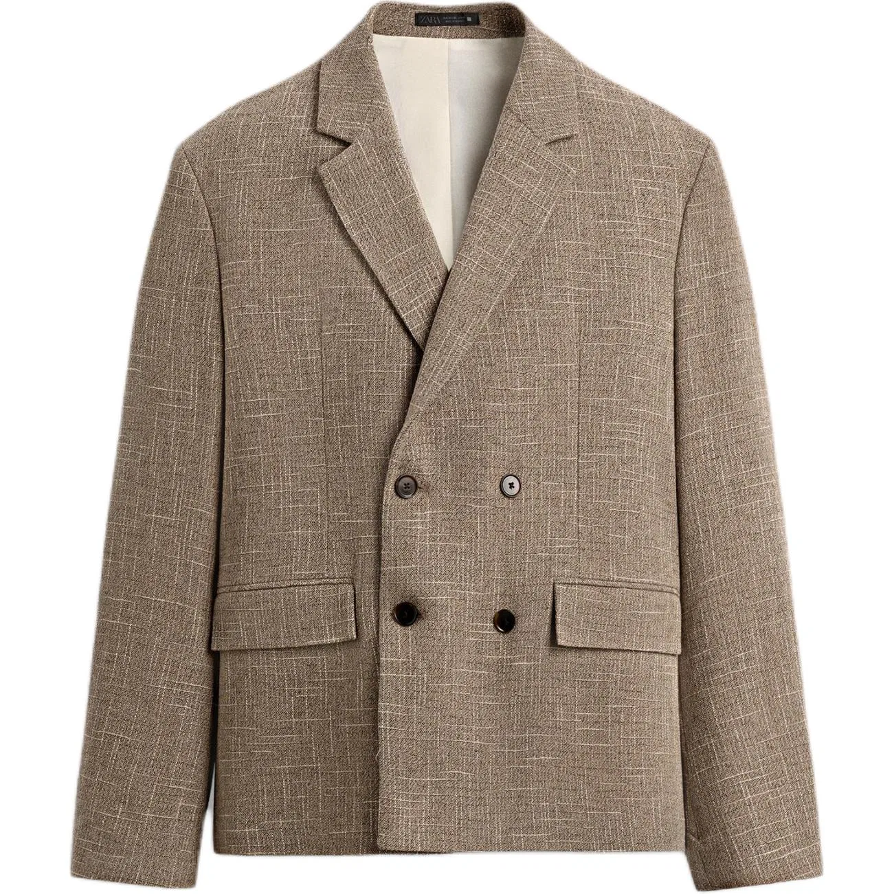 Мужской деловой костюм Camel Suit ZARA, Medium Camel