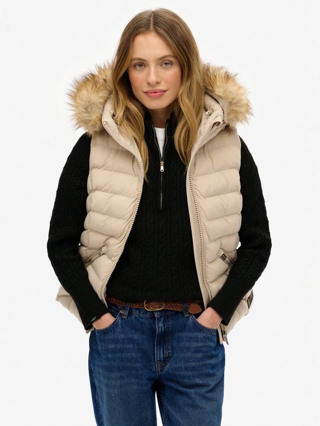 

Фуджи худи-жилет с искусственным мехом Superdry