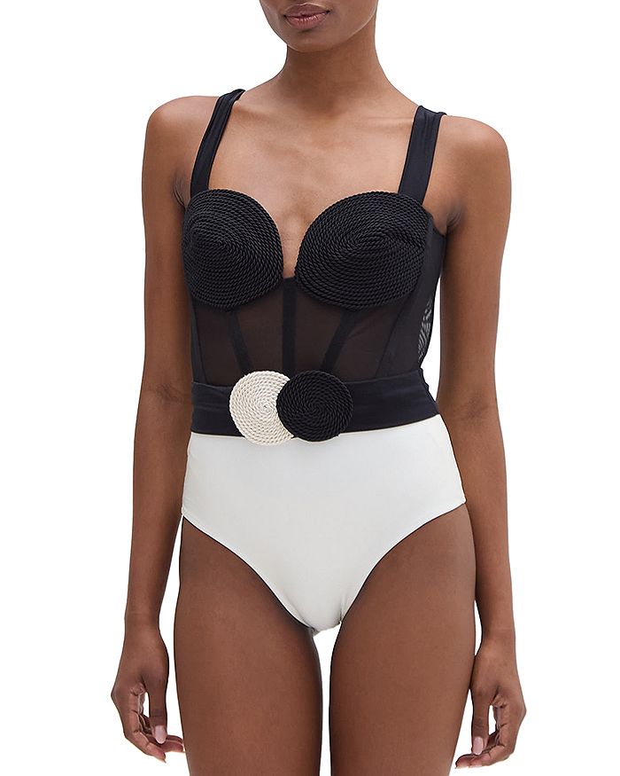 

Слитный купальник Jersey Sands Corset PatBO, черный