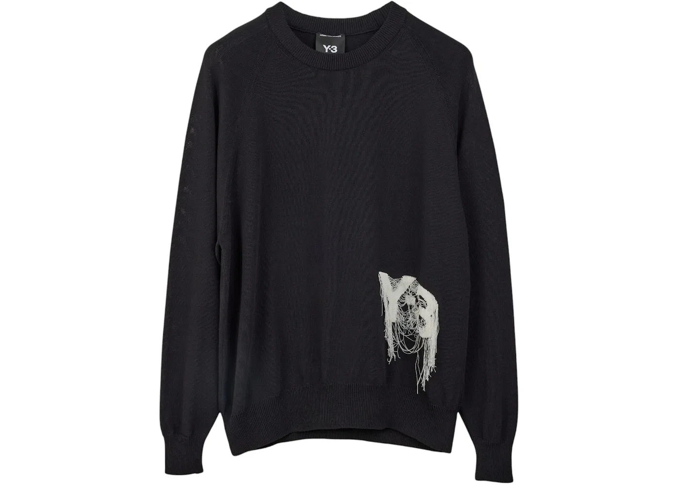 Мужской свитшот с логотипом Y-3 Logo Knit Crew Adidas, черный
