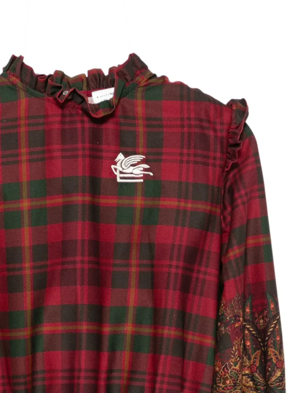 Платье с принтом пейсли с логотипом Pegaso Etro Kids, красный — фото 3
