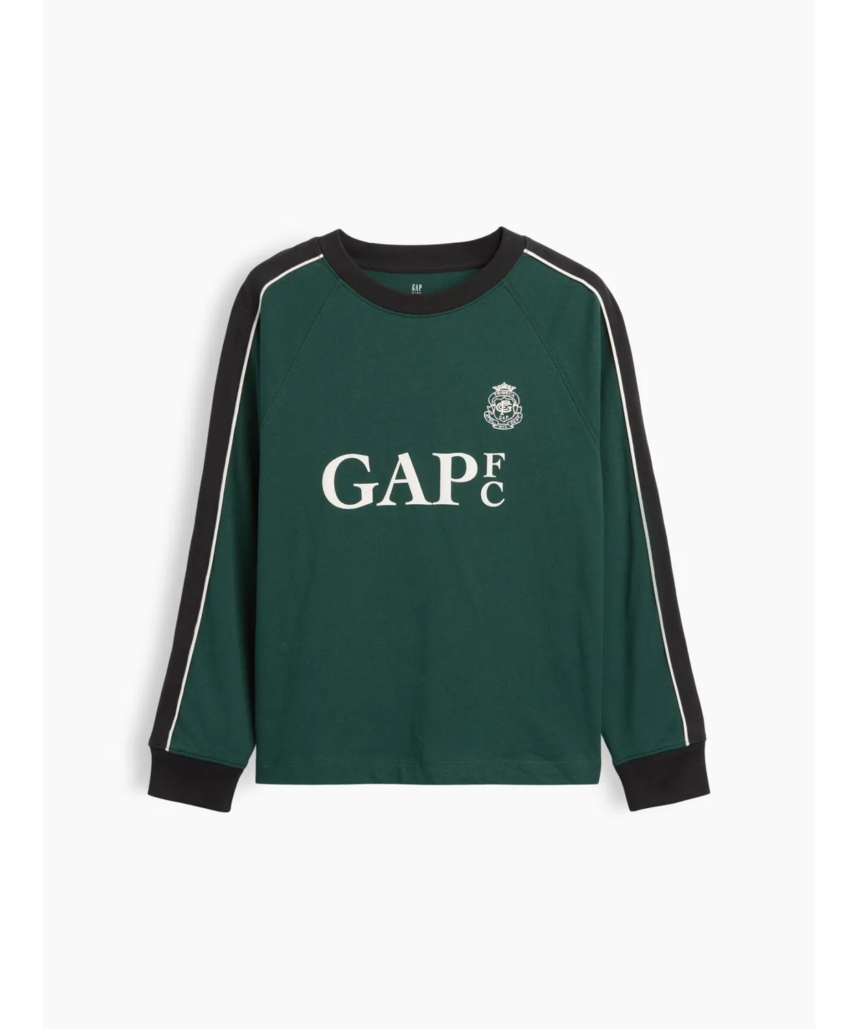 Детская футболка с длинным рукавомс принтом GAP, Green