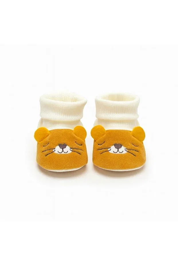 Детские тапочки-носочки для девочек хлопковые Minissa Baby Kids, Orange — фото 2
