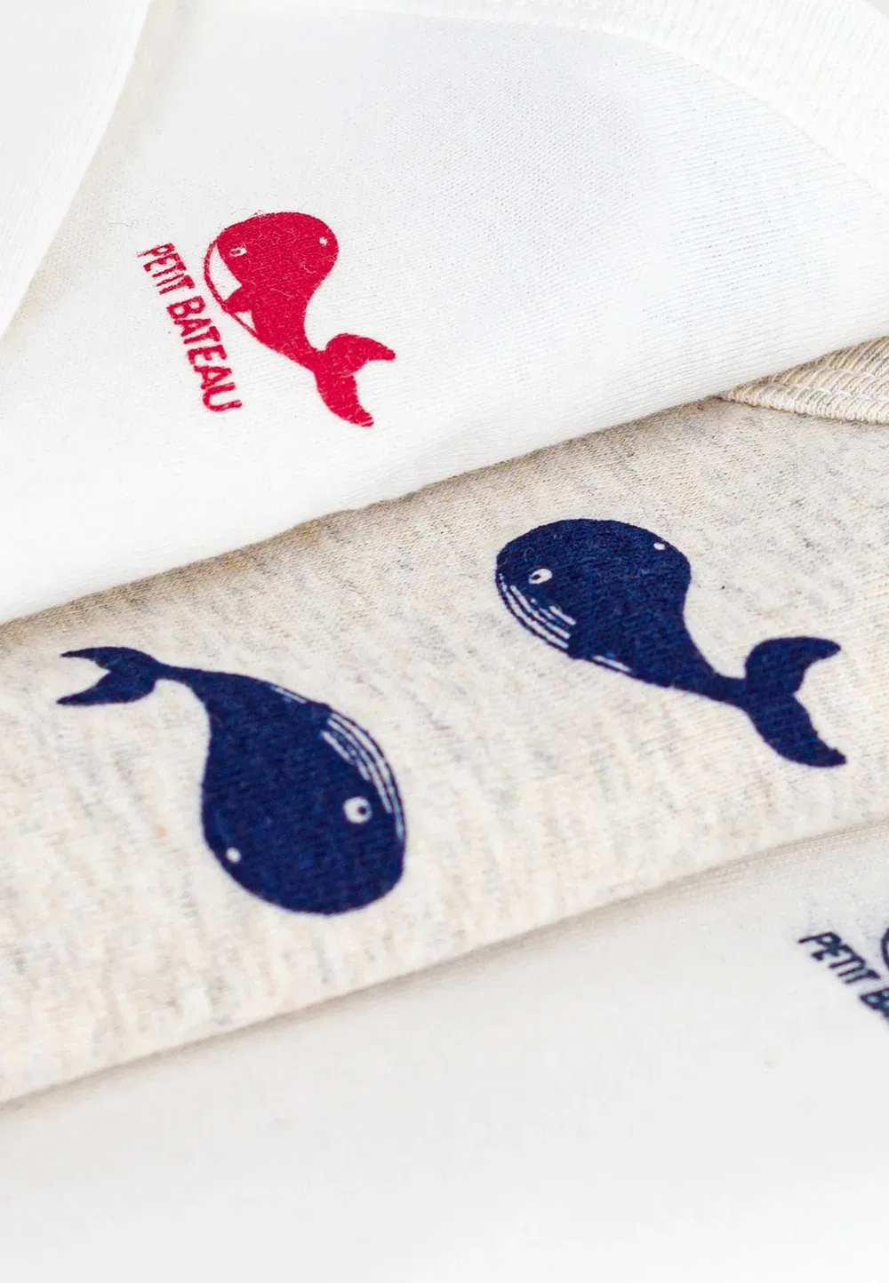 Набор из 3 предметов для новорожденных - тело Petit Bateau, White Grey — фото 3