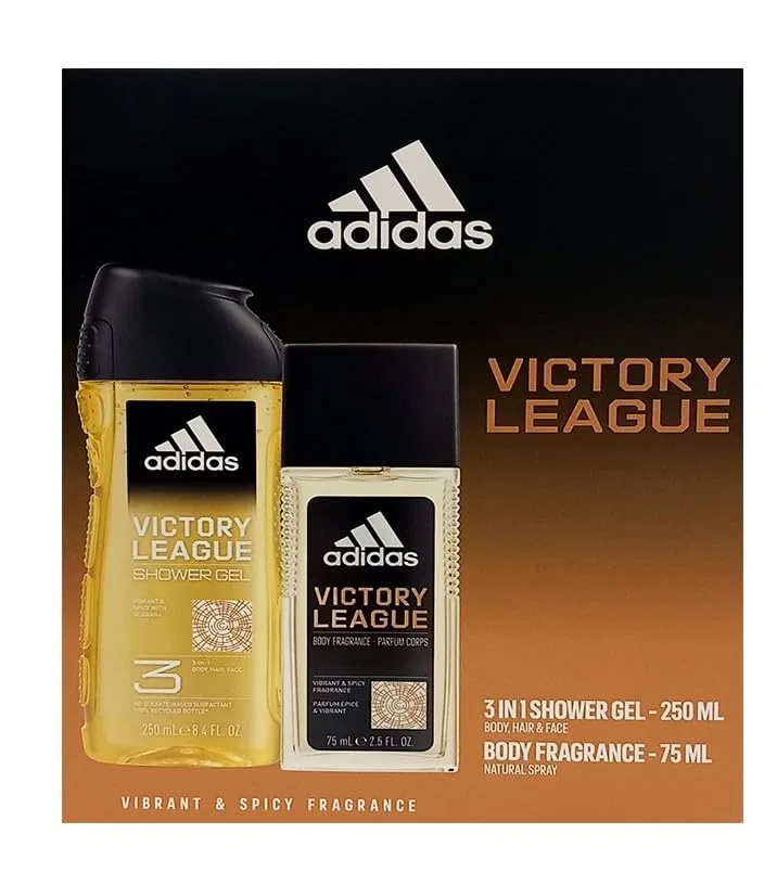 Набор для душа и дезодорант Adidas Victory League, 3-в-1, 250мл + 75мл
