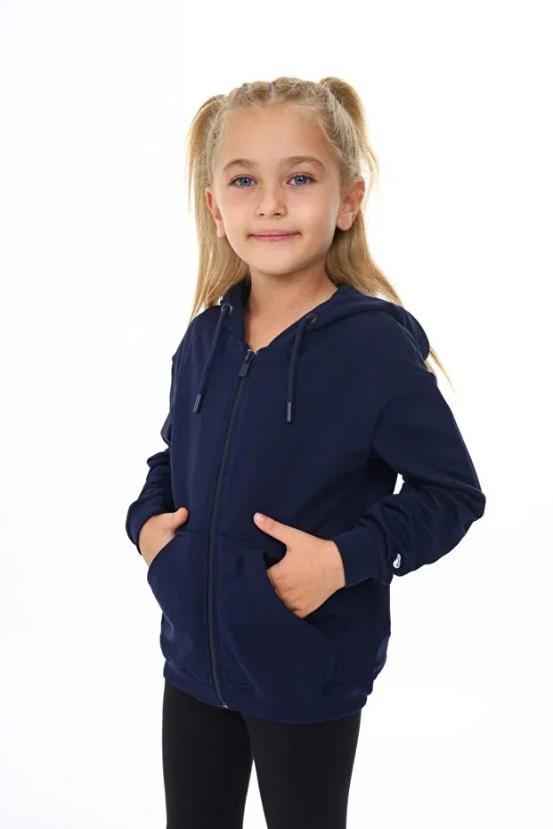 Детский кардиган с капюшоном и принтом Toontoy, Navy Blue