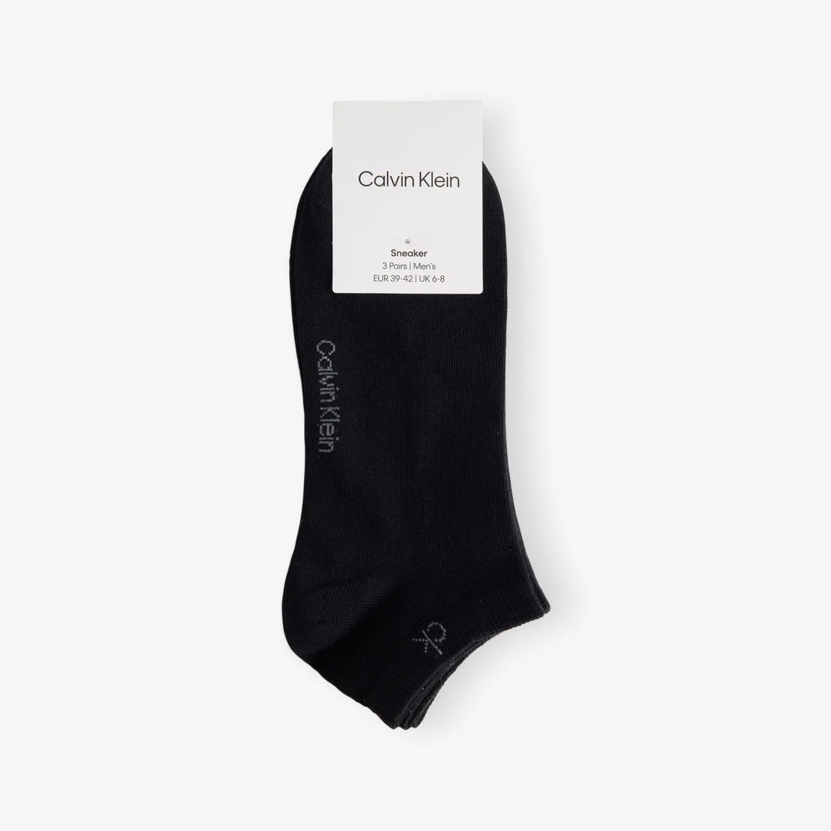 Комплект из трех пар эластичных хлопковых носков с логотипом Calvin Klein, черный