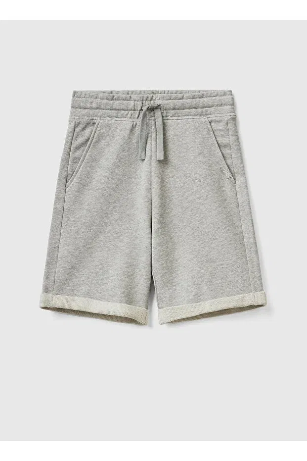 Детские шорты для мальчиков хлопковые Benetton, Gray Melange