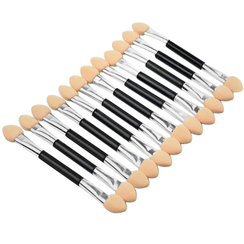Кисти для макияжа, набор из 12 шт, двухсторонние, белые Generisch