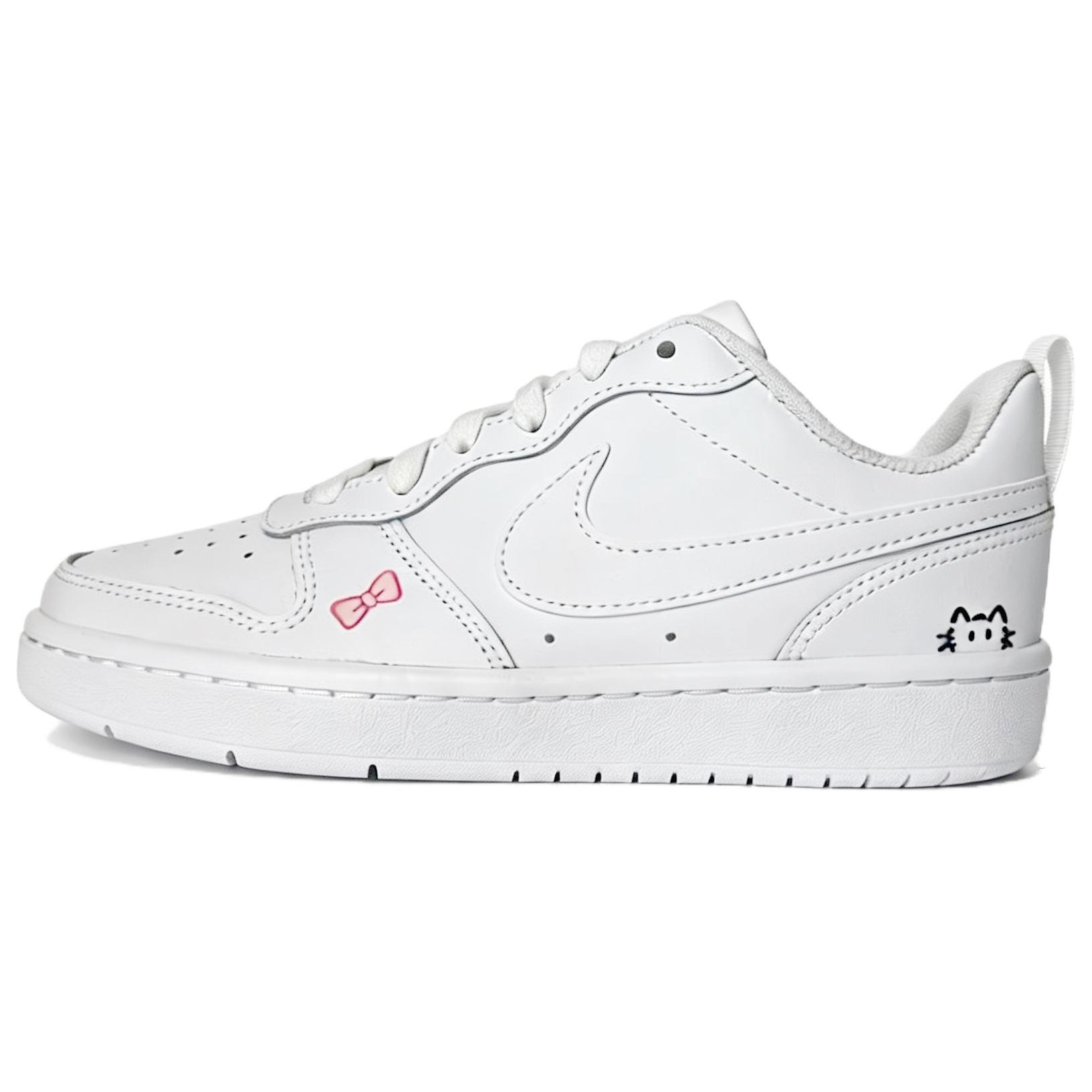 

Nike MUXUE Meow Butterfly кожаные амортизирующие противоскользящие скейтборд кроссовки low top unisex white