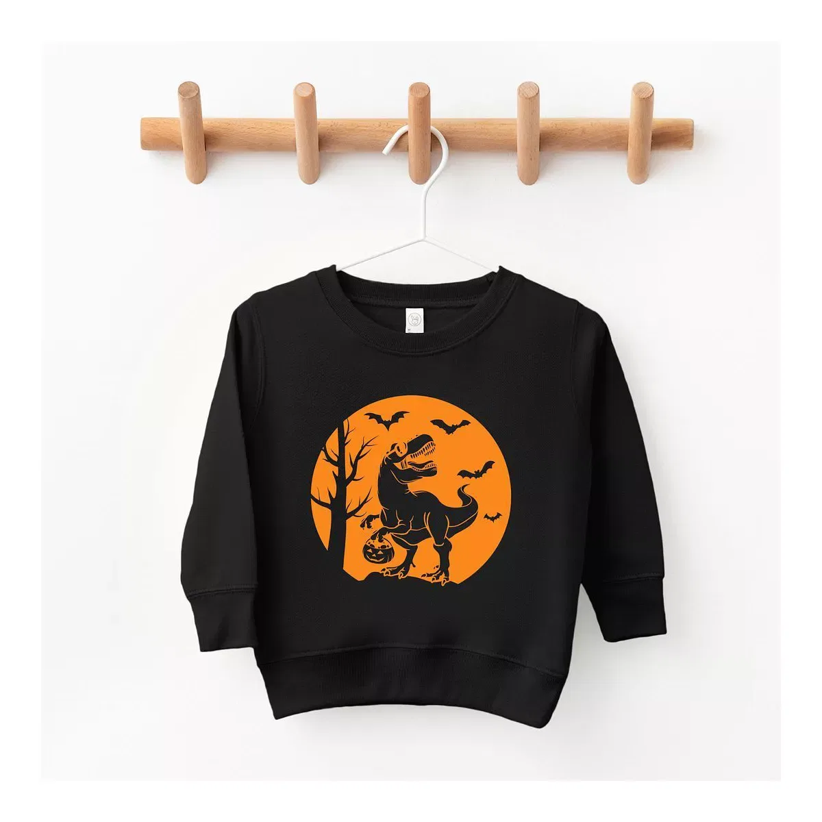 Детский свитшот с принтом Dinosaur Moon The Juniper Shop, Black