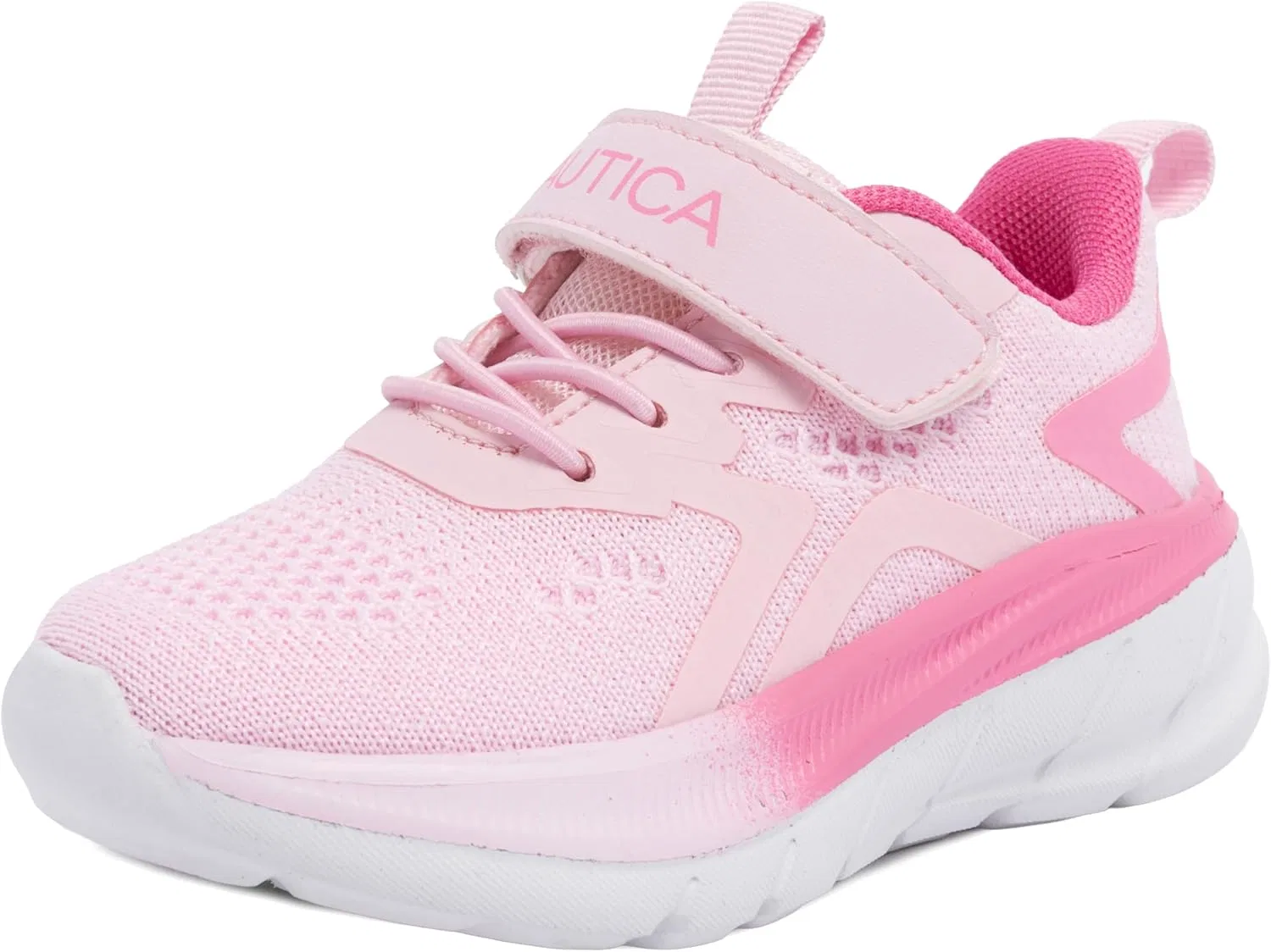 Детские кроссовки с липучкой и шнурками Nautica, Pink Pink-Maxim