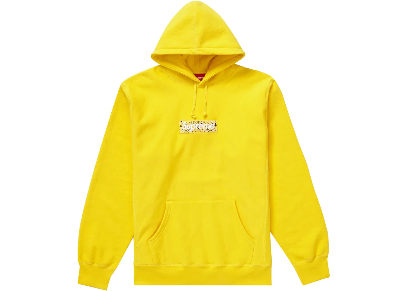 Мужской худи с принтом Supreme Bandana Box Logo, Yellow