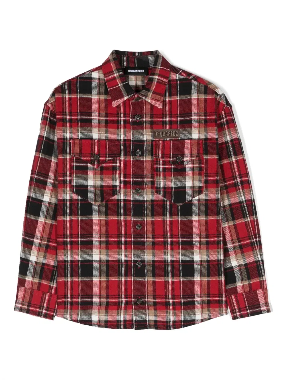 Рубашка в клетку Dsquared2 Kids, красный