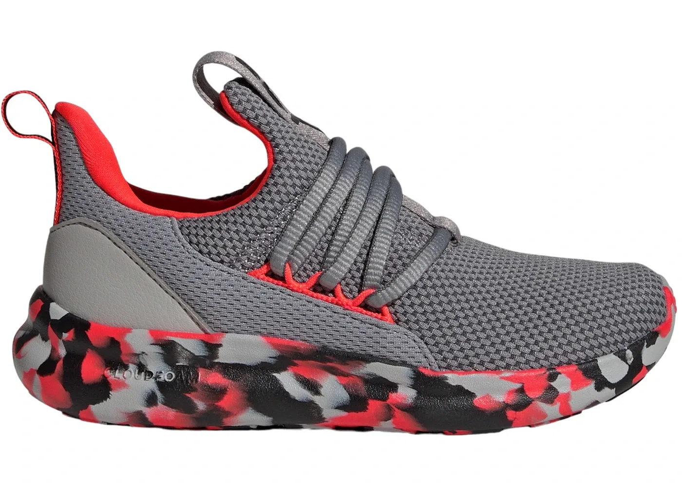 Детские кроссовки Lifestyle с шнуровкой Adidas Lite Racer Adapt 7.0, Grey Three/Solar Red/Grey Five