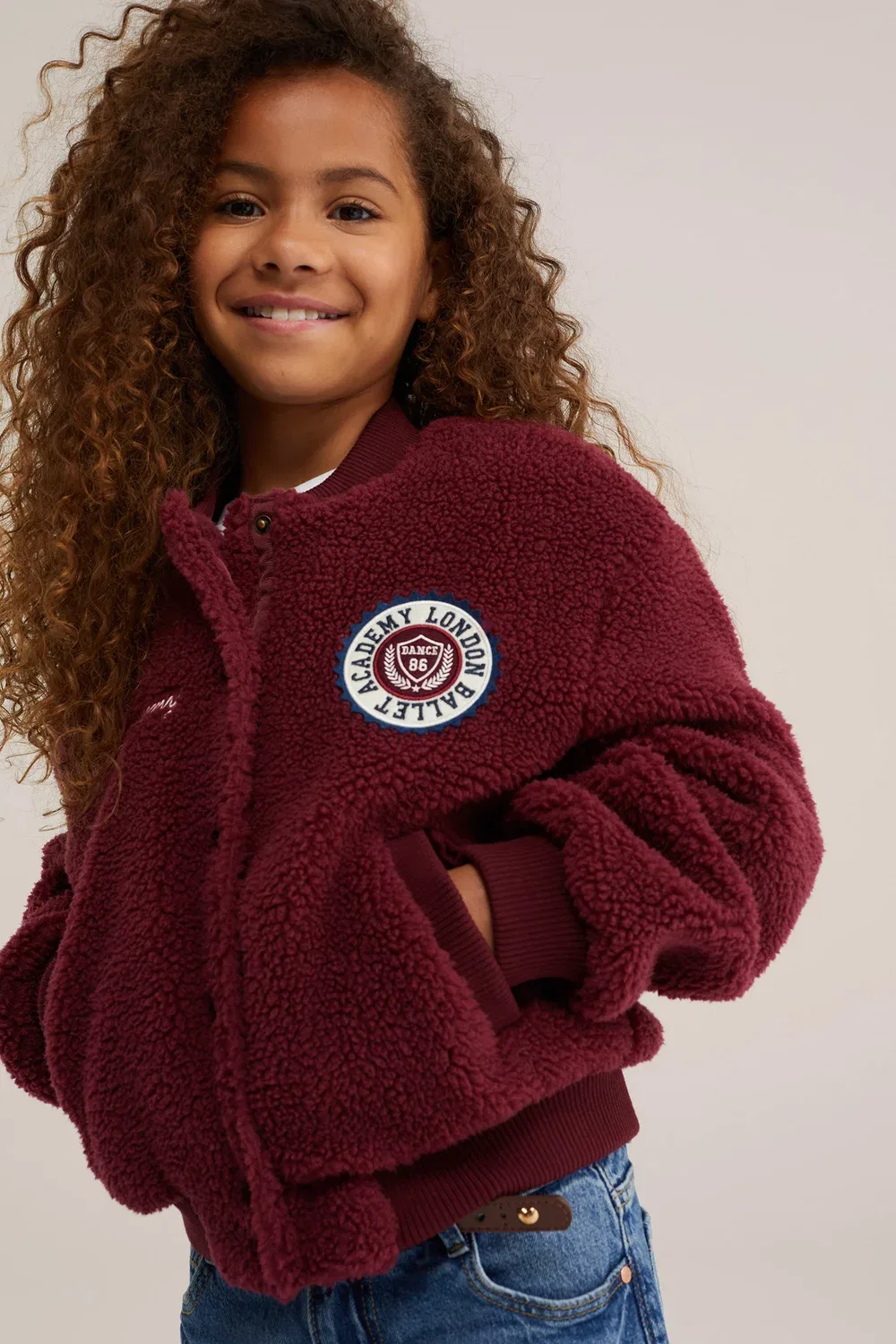 Флисовая куртка We Fashion, Burgundy Red