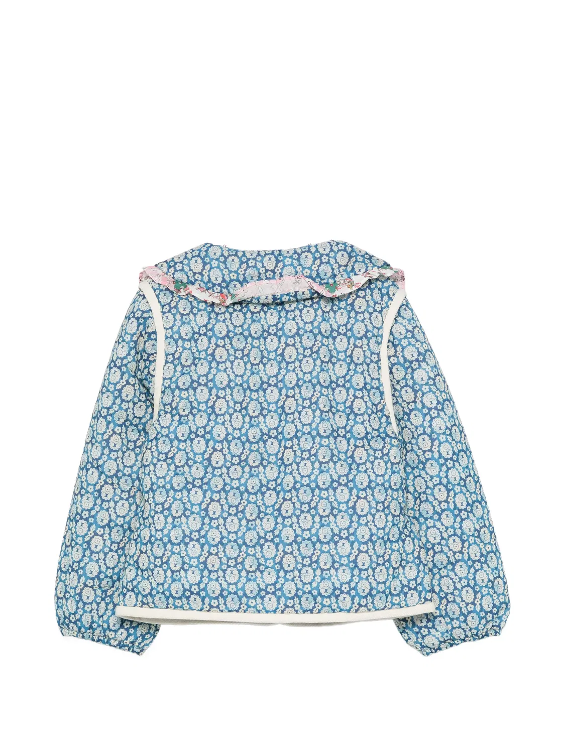 Стеганая куртка в технике пэчворк Louise Misha Kids, синий — фото 2