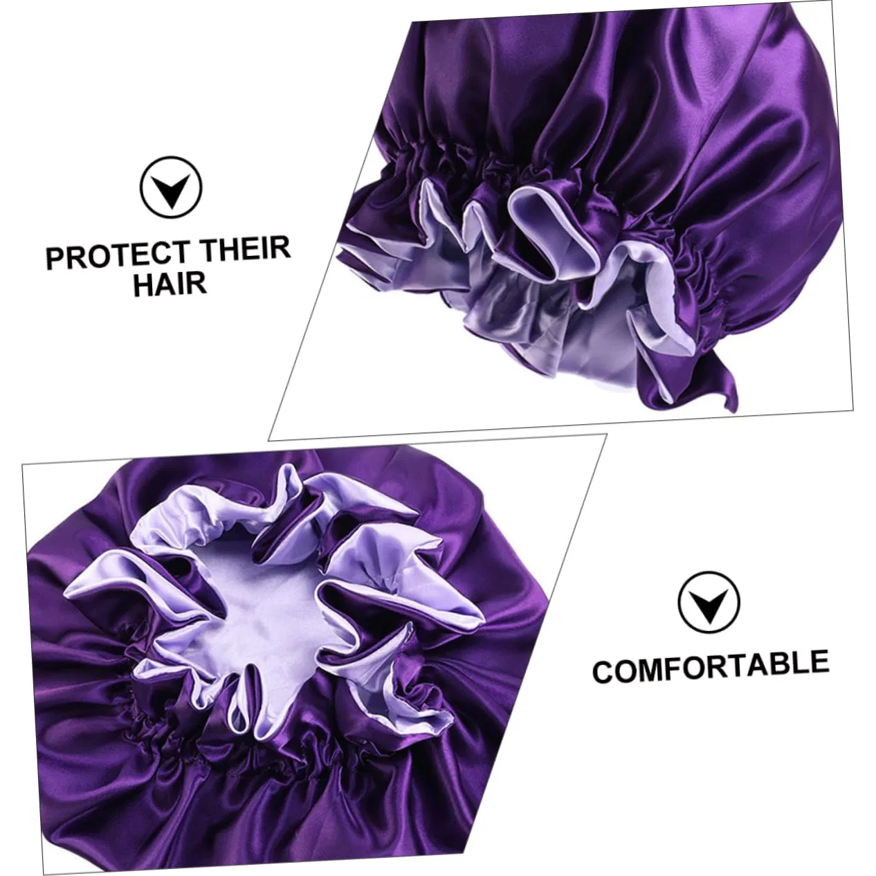 Шапочка для душа Satin, Healeved, lila — фото 3