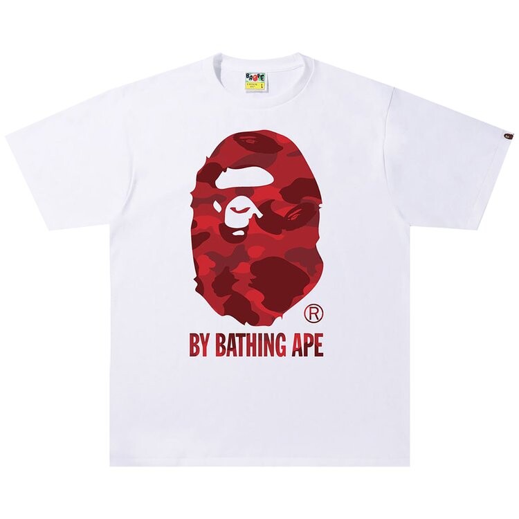 

Футболка BAPE Color Camo A By Bathing Ape Tee 'White/Red', белый
