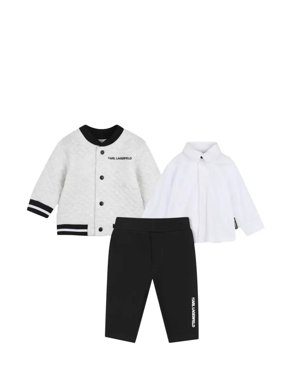 Спортивный костюм с логотипом Karl Lagerfeld Kids, серый