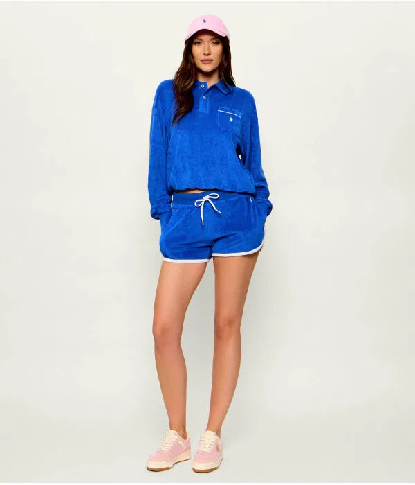 Женские шорты с принтом из спандекса Polo Ralph Lauren, синий — фото 2