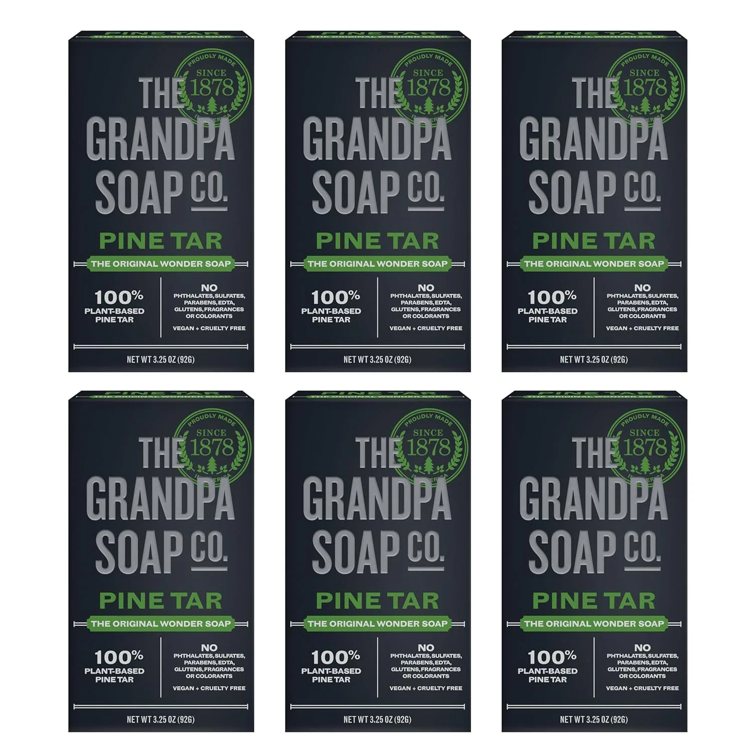 Мыло Pine Tar Soap, The Grandpa Soap Company, 92 г, Pine