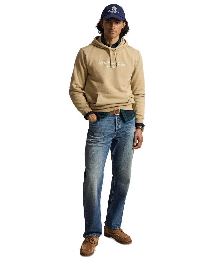 Худи из флиса с вышивкой New York Polo Ralph Lauren, Vintage Khaki — фото 2