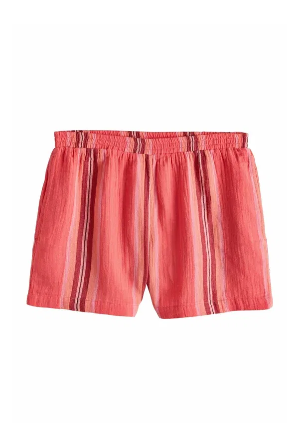 Комплект из топа и шорт с полосками, Regular fit, Next, Pink Orange, оранжевый/розовый — фото 3